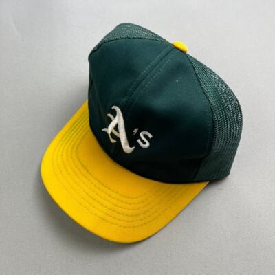 希少USA製　80S VINTAGE OAKLAND ATHLETICS XL Vintage Oakland Athletics Hat Cap Snapback Trucker Green