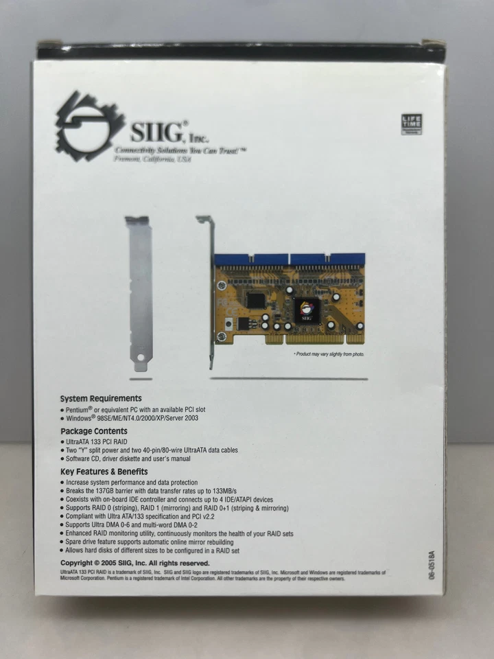 Tarjeta RAID SIIG SC-PR4B12-S4 UltraATA 133 PCI envío gratuito Foto 4 de 4