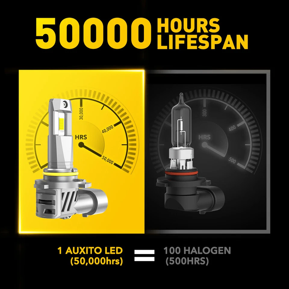 LED Headlight Bulbs 9005 Conversion H11 High Low Beam Bright White 1-10Set - Image 2 of 4