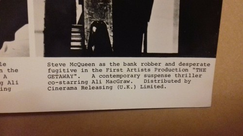 Steve McQueen in THE GETAWAY (1972) Original Vintage Cinema Promotion - Picture 3 of 3