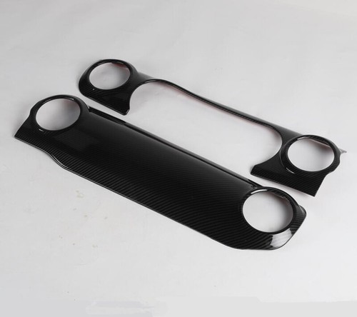 Carbon Fiber Center Console Dashboard Cover Trim For Jeep Wrangler JL JT 2018+ - Picture 9 of 9