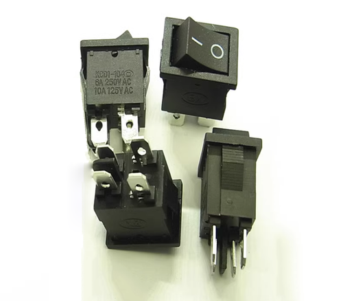 1pcs KCD1-104 Rocker Switch Square Switch 4 Pin 6A 250V ON/OFF - Picture 3 of 5