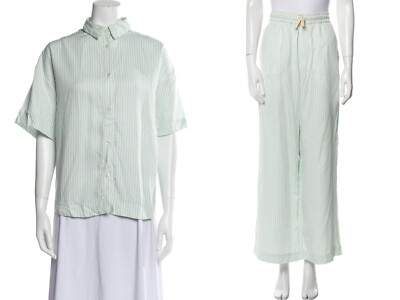 Won Hundred NWT Striped Wendy Top & Stormy Pant Set Matching Size 36 US 4 Resort