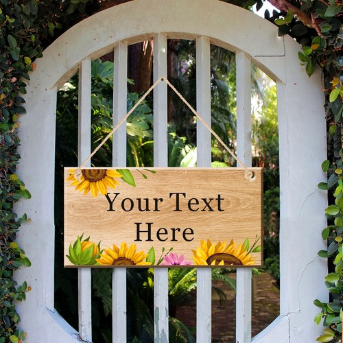 Personalised Wooden Hanging Plaque Garden Sign Summer House Shed Sign Home Decor - Picture 7 of 8