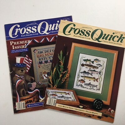 Lot of 2 Vintage Cross Quick Magazines including Premier Issue 1988