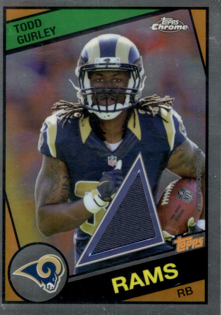 Todd Gurley Topps Chrome 2015 60th Anniversary Relics T60R-TG Blue Jersey