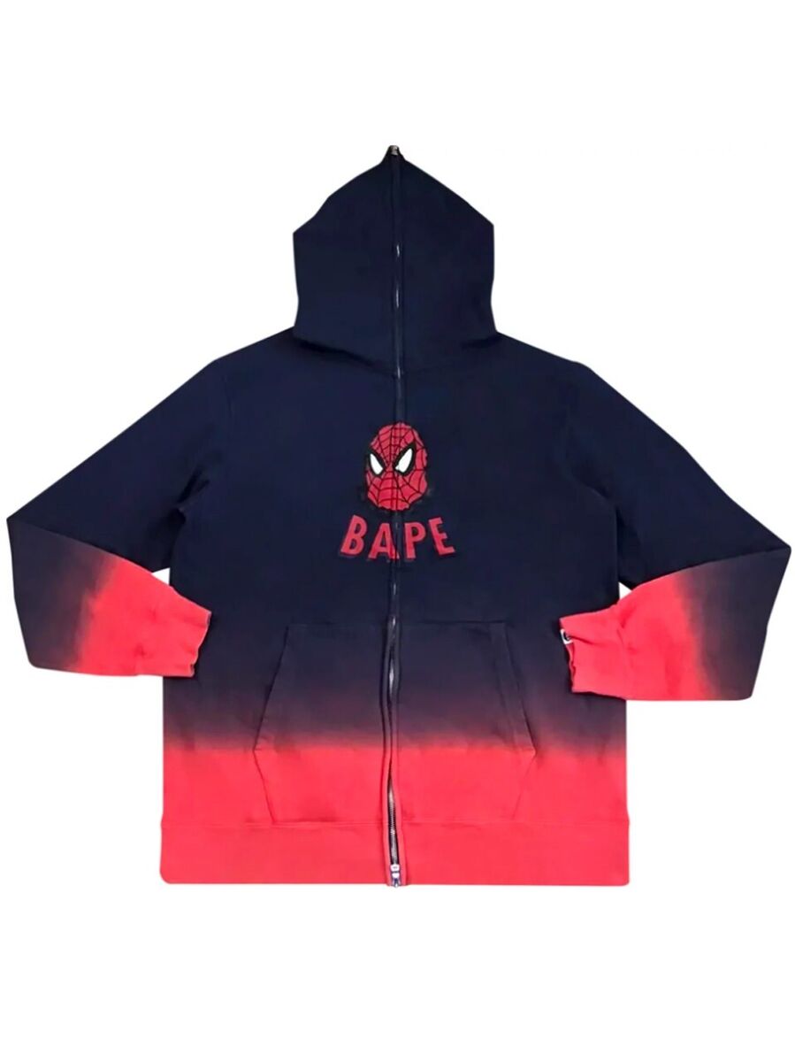 Bape A Bathing Ape Amazing Spider-Man Full Zip Hoodie Size Bape A Bathing Ape Amazing Spider-Man Full Zip Hoodie Size