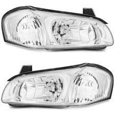 Weelmoto Pair Headlights For 2000-2001 Nissan Maxima Chrome Headlamps Wo Bulbs