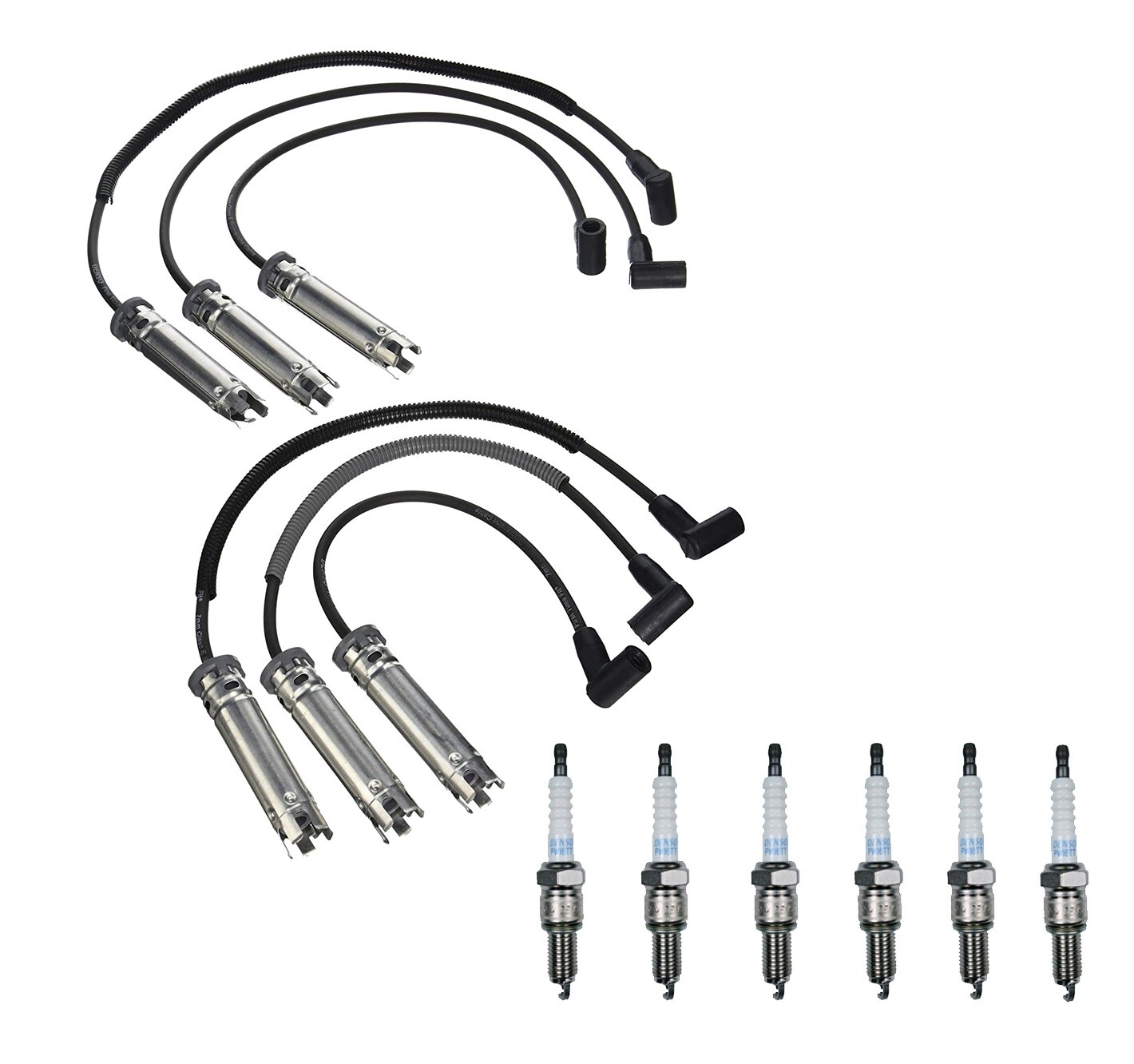 Denso Wire Set 7mm  6 Platinum TT Spark Plug.04 Kit For Chrysler Dodge Plymouth