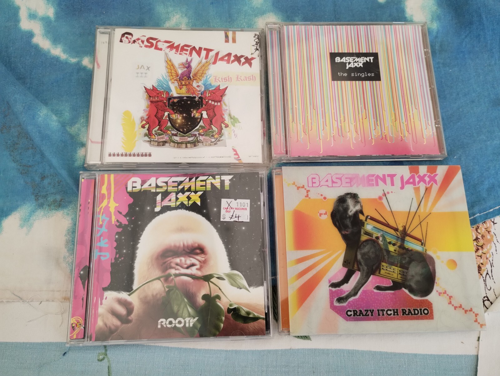 BASEMENT JAXX 4 CD JOBLOT/Bundle ROOTY/SINGLES/CRAZY ITCH RADIO/KISH KASH