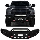 Vijay For 2019-2024 Dodge Ram 2500/3500 Front Bumper w/Winch Plate & LED Lights