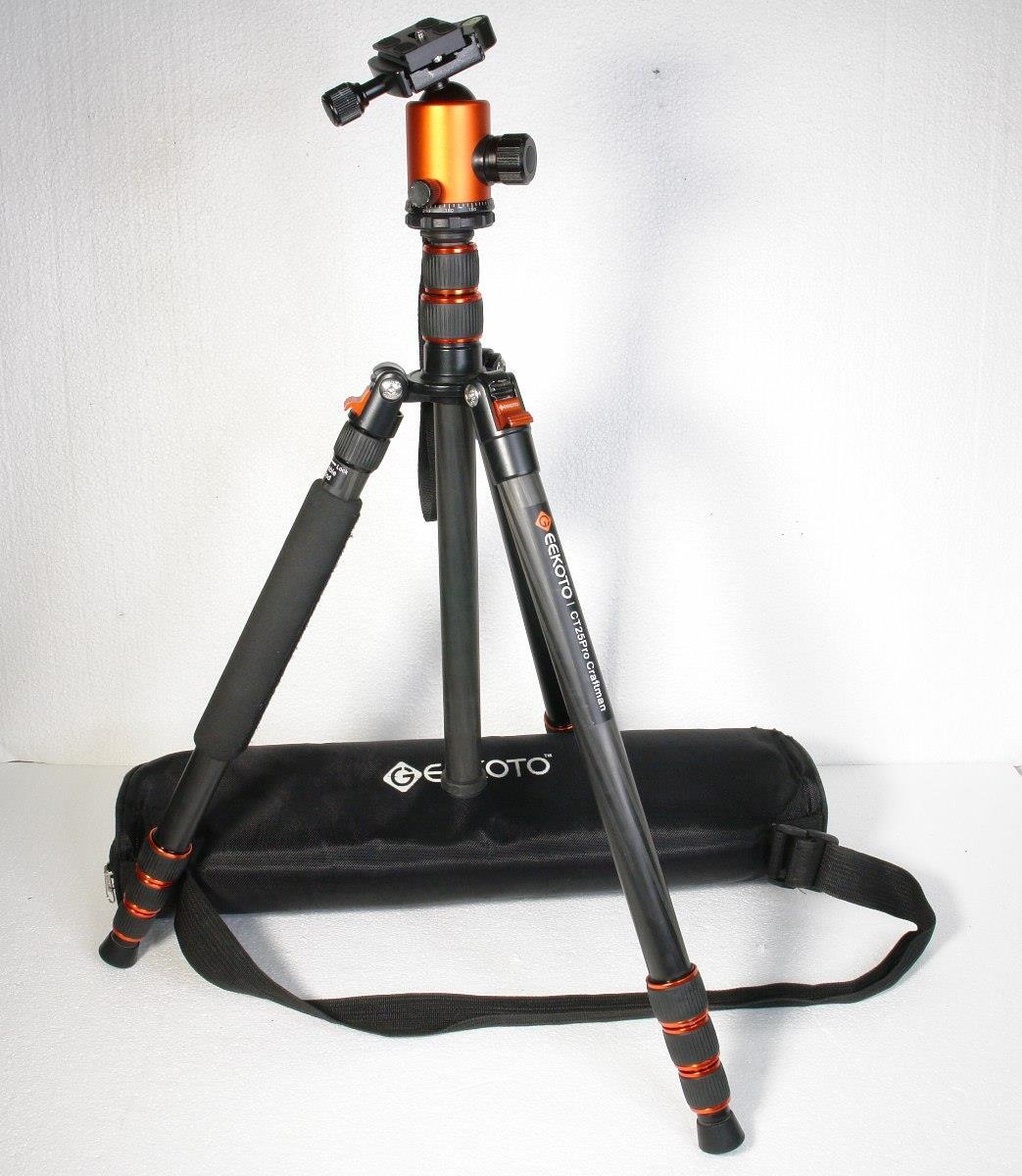 GEEKOTO CT25Pro Craftman 4-Section Carbon Fiber Tripod Monopod +Ball Head  19-79