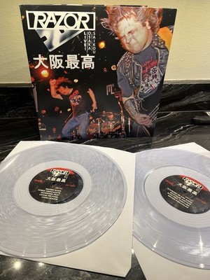 RAZOR Live Osaka 2LP Clear Vinyl Ltd/100 Copies Rare Thrash Speed Metal Relapse