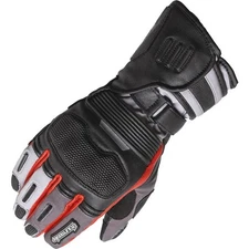 Tourmaster Super-Tour Waterproof Textile Motorcycle Gloves | Black/Grey/Red