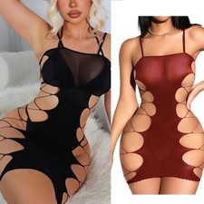 2PCS/LOT Sexy Womens Hollow Out Bodycon Dress Stretch Mini Clubwear Party Dress