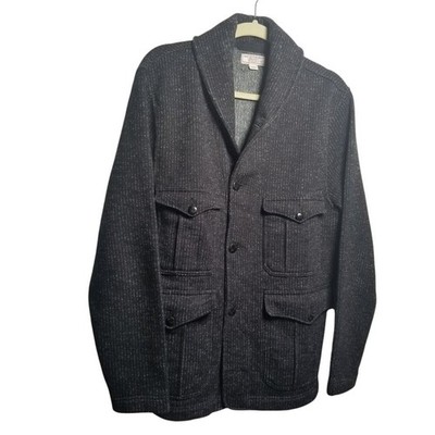 J. Crew  Wallace & Barnes Men's Shawl Collar Salt & Pepper Preppy Jacket Sz M