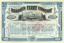 Hoboken Ferry Co. - Blue Issued to Lehman Brothers - 1897 dated Shipping Stock