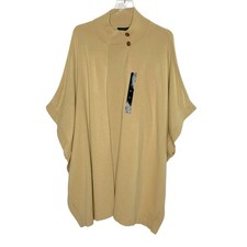 Banana Republic ML NEW Oversized Camel Cape Poncho Cardigan Knit High Neck