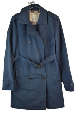 Jack Wills Damen blau Baumwolle Gürtel Canvas Anorak Jacke Mac Größe 10