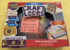 Made By Me Craft Loops Refill, Includes 86 Loops, Loom, & Hook.