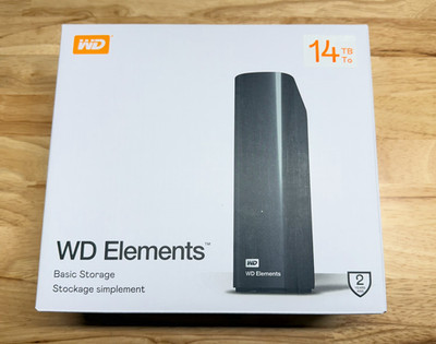 Western Digital Elements 14TB 3.5'' External USB Hard Drive