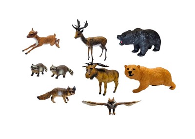 LOT OF 9 ANIMAL FIGURES AAA 