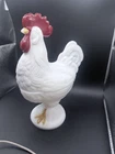 Vintage Westmoreland rooster milk glass Glows Under UV. 365