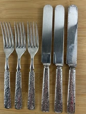 6 Piece Reliance Mfg Co Flatware Silver Plate
