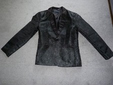 Blazer Sakko festlich brokat Ornament Party Abiball neu Gr.S