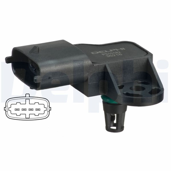 Sensor Saugrohrdruck Delphi PS10182 FüR Bravo Mito 595 Doblo 695C Abarth 595C 2-image