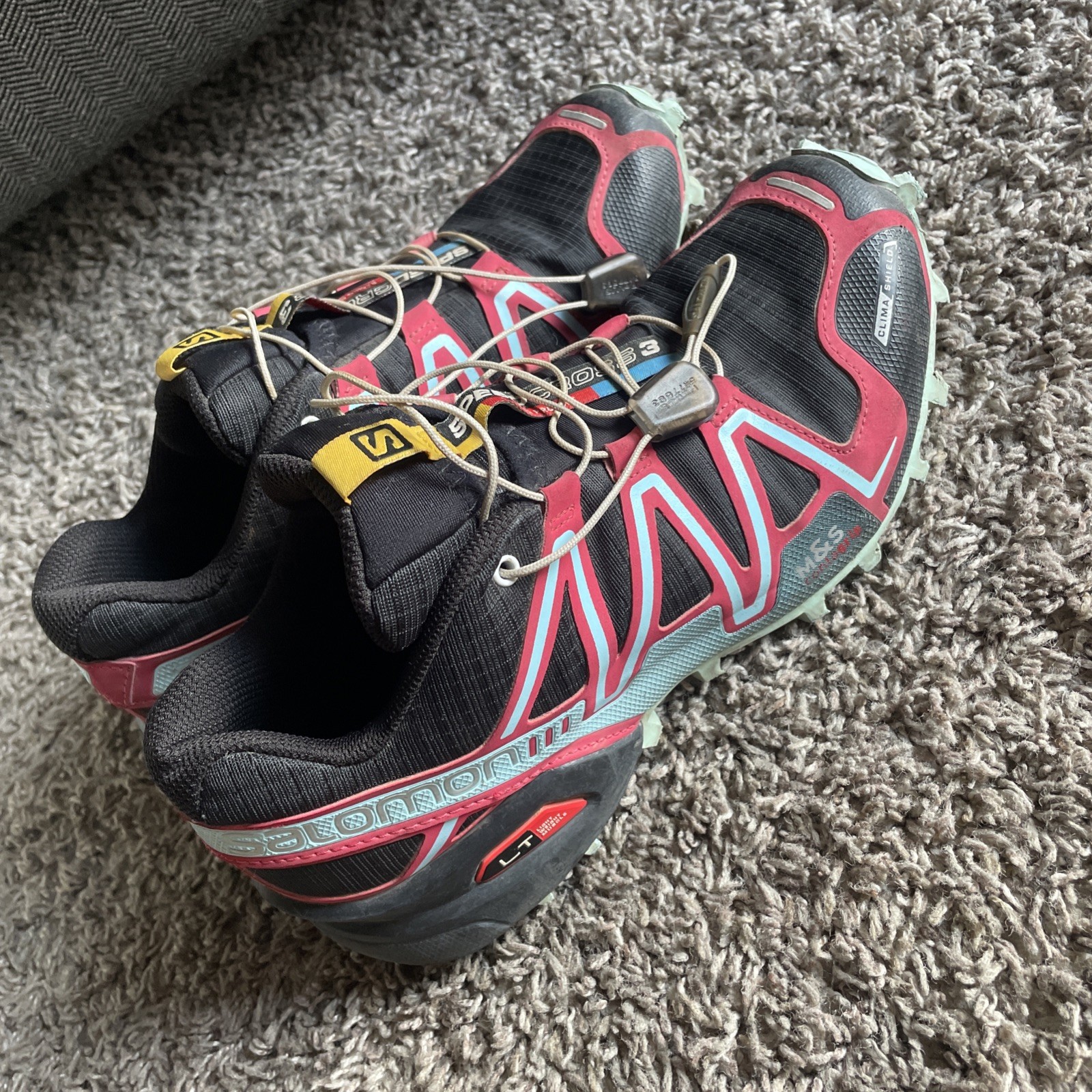 scarpe salomon speedcross 3 donna taglia 6 nere rosse sneakers atletiche trail