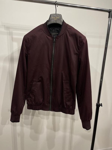 Men River Island Jacket Burgundy XS