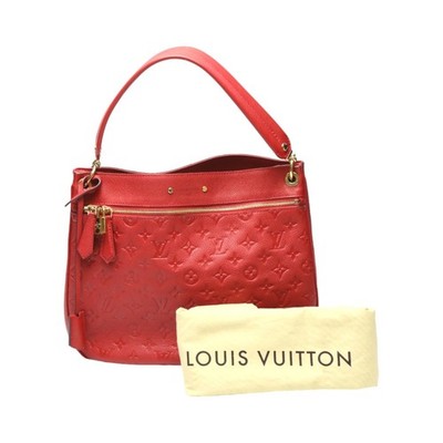 LOUIS VUITTON Monogram Empreinte Spontini Handtasche Monogram Empreinte Rot M...