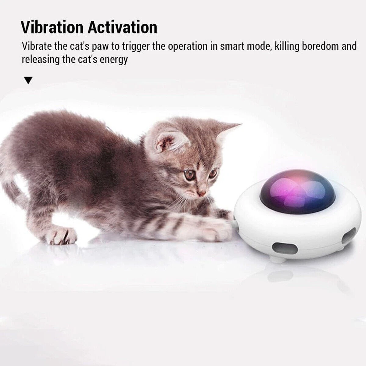 Electric UFO Cat Toy Interactive Teaser Toy for Cats Fun Pet Entertainment AU