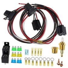 Dual Electric Fan Relay Kit, 40A Radiator Engine Cooling Fan Relay Temperature