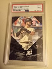2021 Stadium Club Joey Bart #65/99 BLACK BeamTeam#BT-21 Graded PSA 9 Mint Rookie