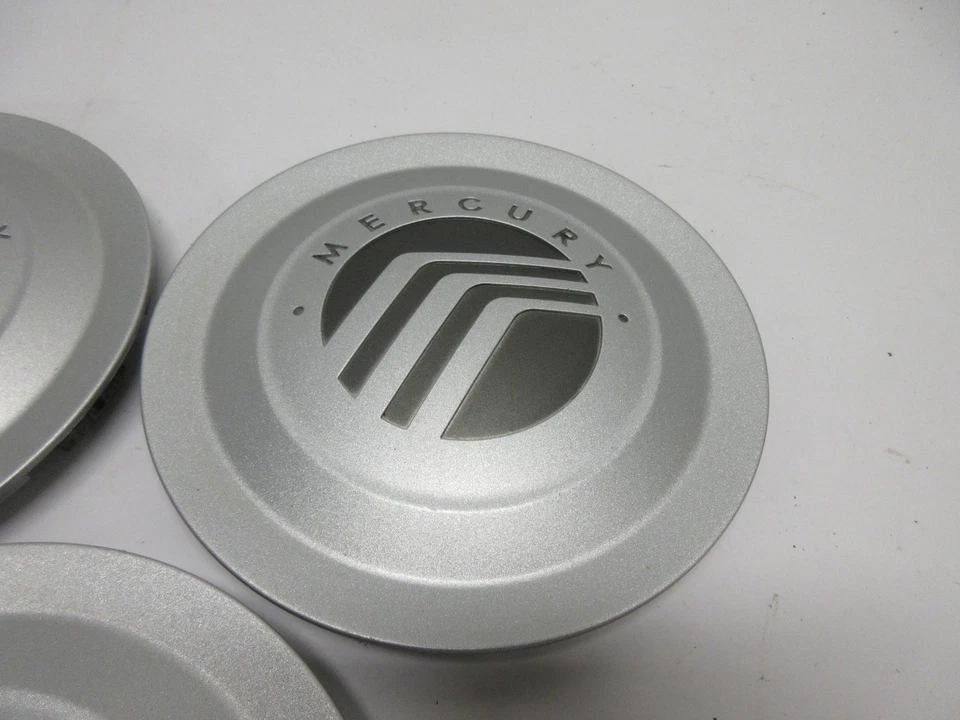 Silver Set Of (3) 06-11 Mercury Grand Marquis Center Cap Hubcap 6W33-1A096-AB - Image 3 of 4