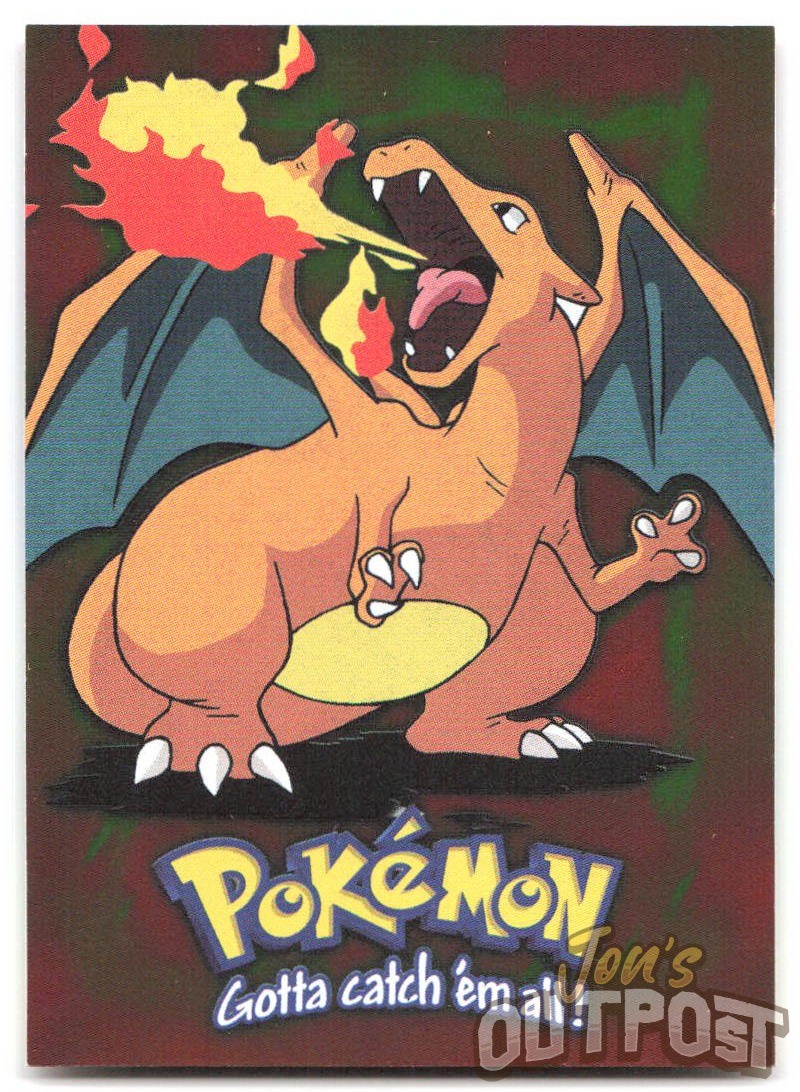 Topps Pokemon Charizard 1999 Stage 3 #06 E6 of 12 Blue Logo Holo Foil HP