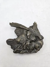 Bergamot Brass Works Eagle with Rabbit Solid Brass Belt Buckle 1971 Vintage