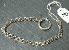 Alte silberne Taschenuhrkette Uhrenkette Uhrkette Kette Taschenuhr Silber Nr. P