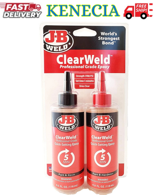 #ad JB Weld 50240 ClearWeld Professional Grade Epoxy Clear 8 oz. $29.99