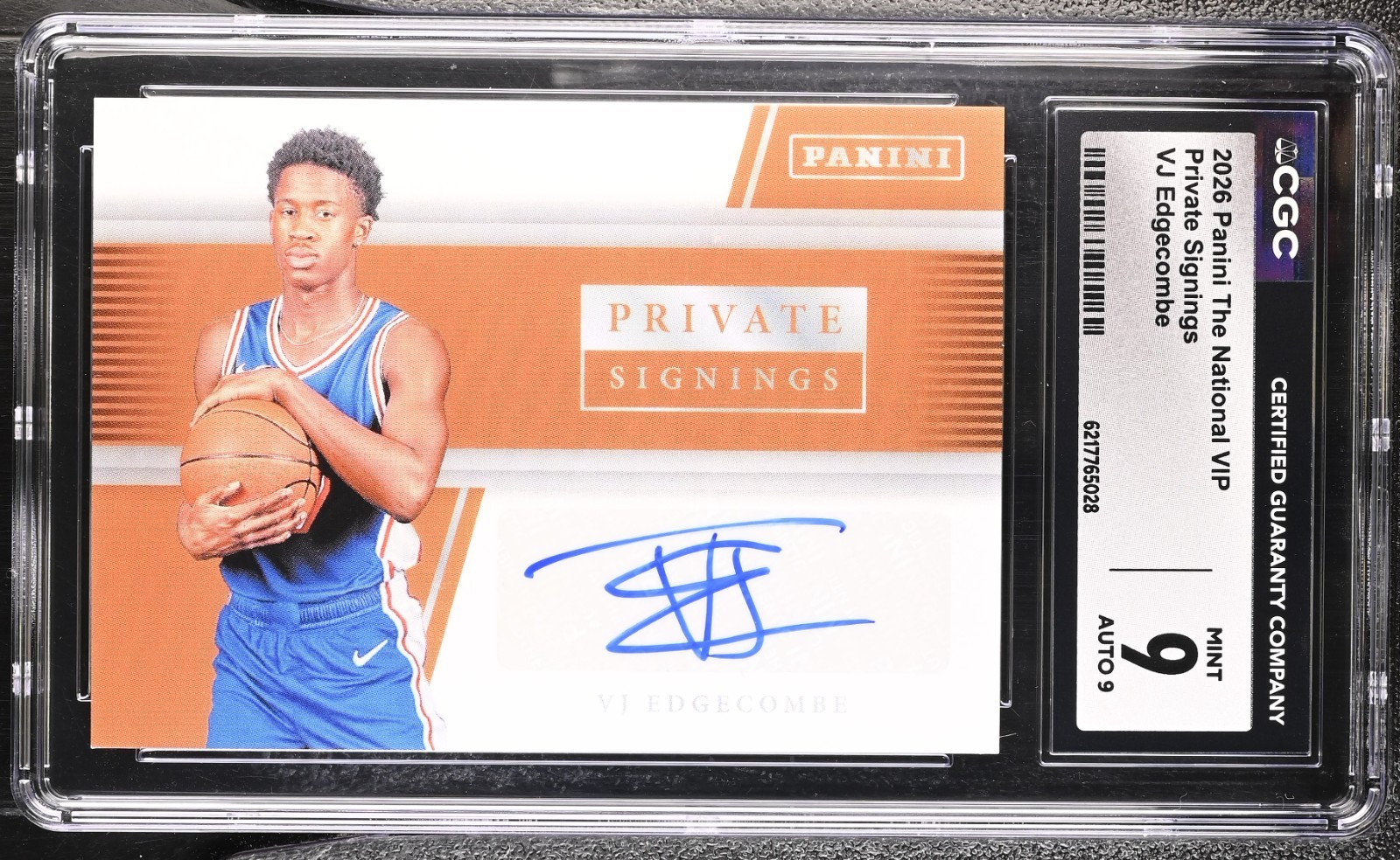VJ Edgecombe #9 2025-26 Panini Signature Series Basketball Sketch Cards