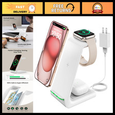 3 in 1 Wireless Charging Station for iPhone, Apple Watch  AirPods - Fast Charge