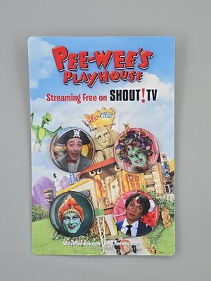SDCC 2024 SHOUT! TV PEE-WEE'S PLAYHOUSE 4 pin button promo set on card NEW JAMBI