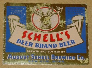 1 beer label New Ulm Minnesota Aug. Schell Brewing Deer Brand 12 oz. IRTP
