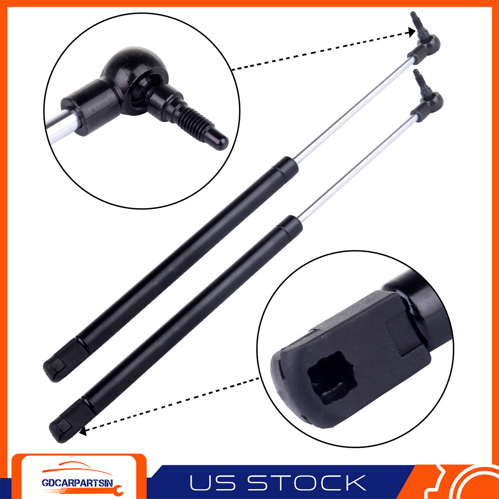 Qty(2) Rear Window Lift Supports Gas Struts For 1999-2004 Jeep Grand Cherokee