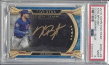 KRIS BRYANT 2018 TOPPS 5 FIVE STAR GOLDEN GRAPHS BLUE AUTO #D /20 PSA 9 POP 1/1