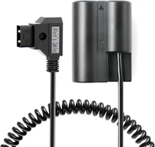 Alvin’s Cables Dtap to NP-W235 Dummy Battery Power Coiled Cable for Fujifilm XH2