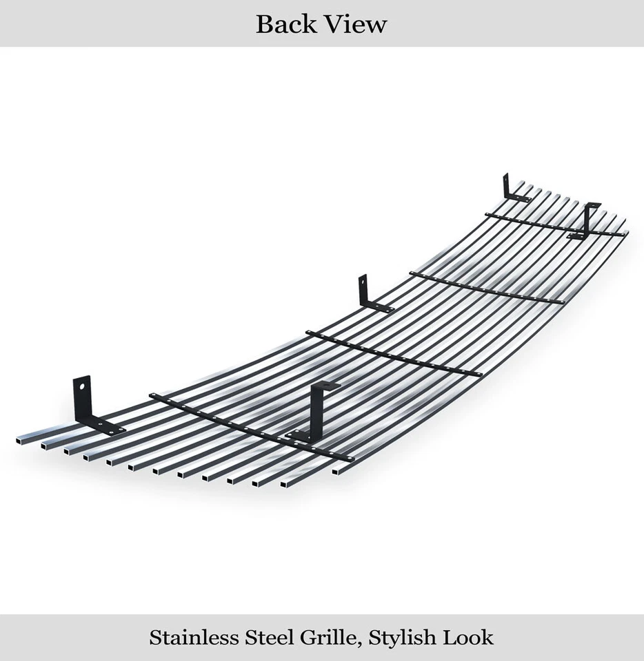 Inserto de rejilla de billet superior de acero inoxidable cromado APS para camioneta Econoline 1992-2007 Foto 3 de 4