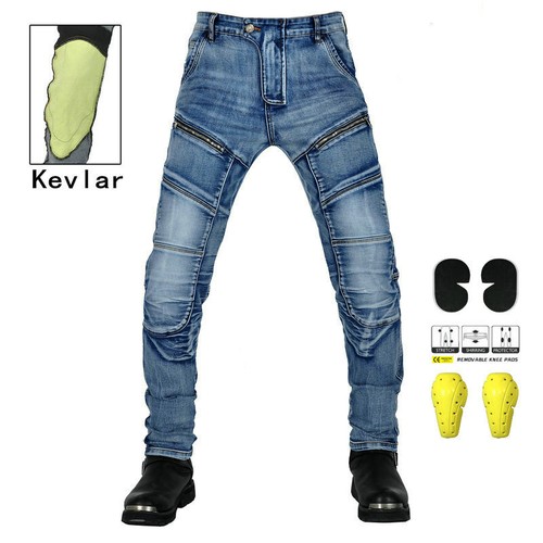 Motorrad Jeans Retro mit CE-Protektoren Knie Kevlar Damen & Herren - Bild 2 von 18